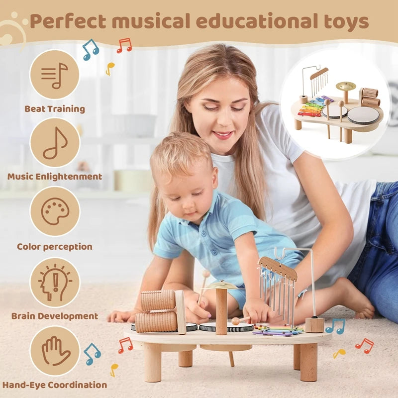 Montessori Wooden Music Table