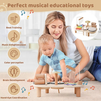 Montessori Wooden Music Table