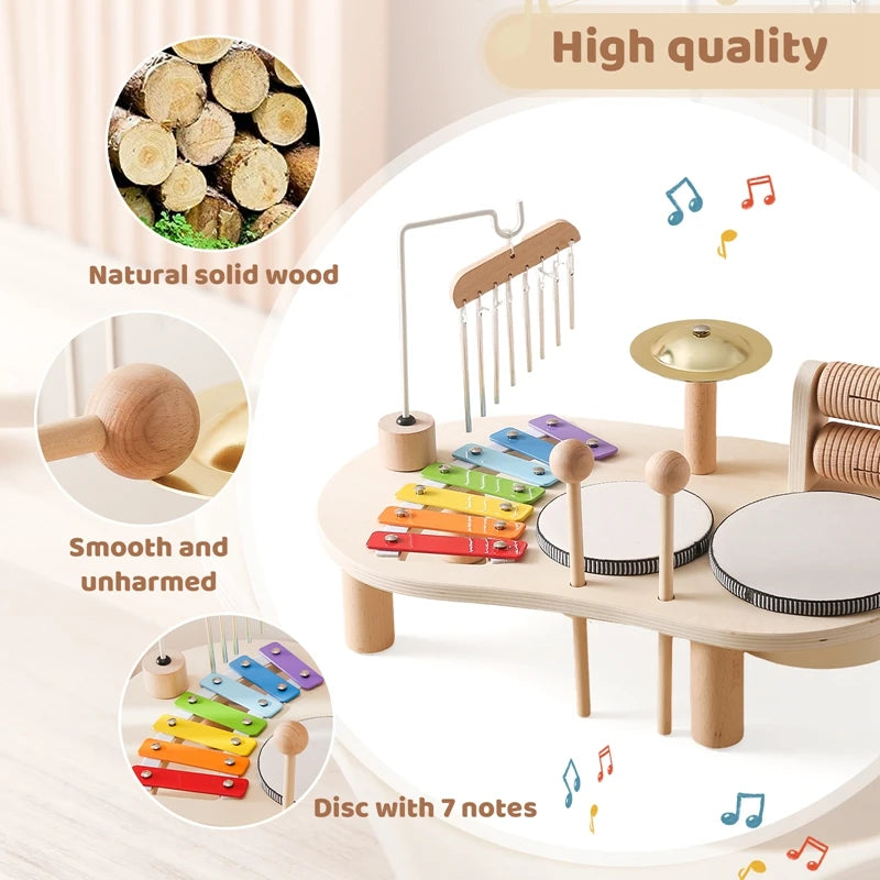 Montessori Wooden Music Table